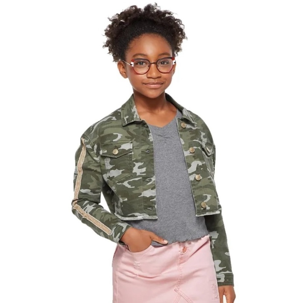 Justice Camo Denim Jacket